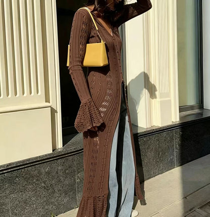 🍁New Fall Collection Women's Crochet Hollow Out Long Cardigan