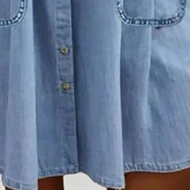⏳Time-Limited Special⏰Women's Casual Loose Fit Denim Dress with Pockets