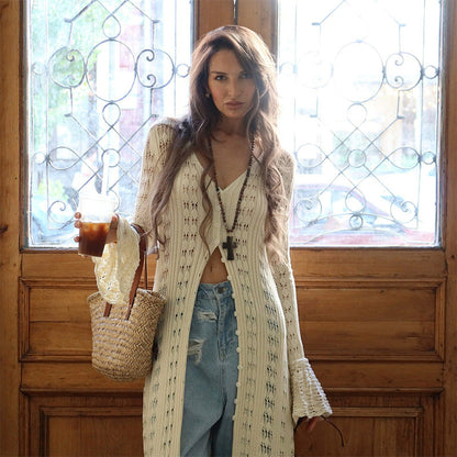 🍁New Fall Collection Women's Crochet Hollow Out Long Cardigan
