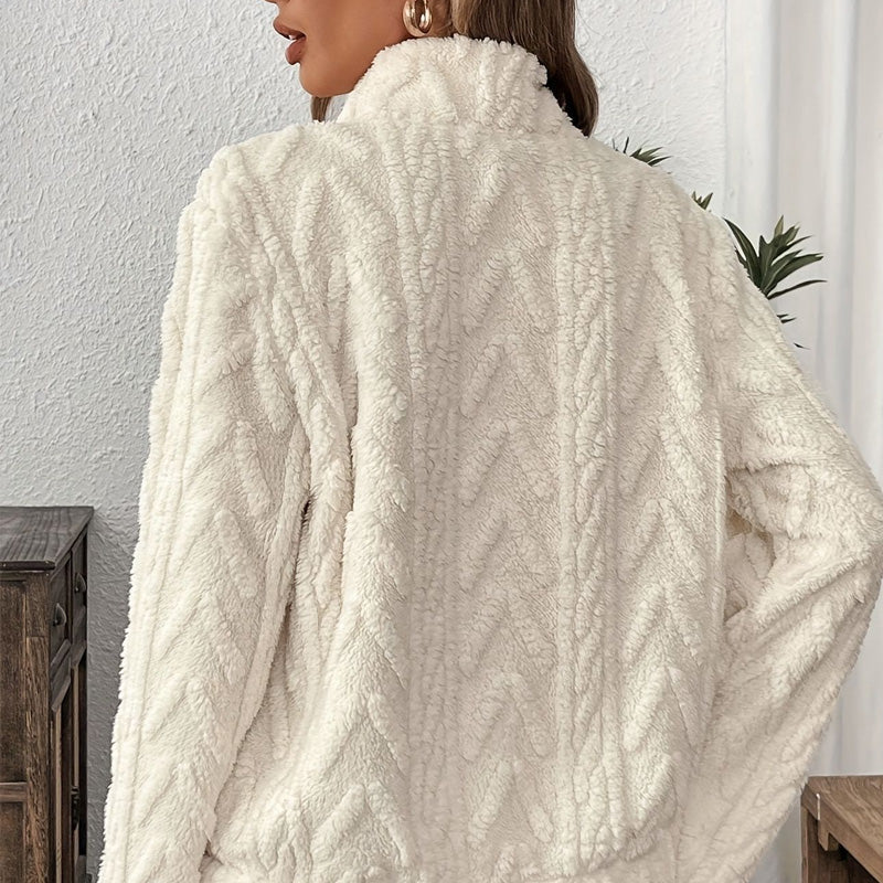 🍁New Fall Collection-Half-Zip Fuzzy Pocket Sweatshirt