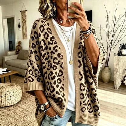 🌿🌿50% OFF🍁HOT SALE🍁Women's Chic Leopard Print Knit Cardigan