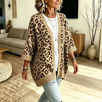 🌿🌿50% OFF🍁HOT SALE🍁Women's Chic Leopard Print Knit Cardigan